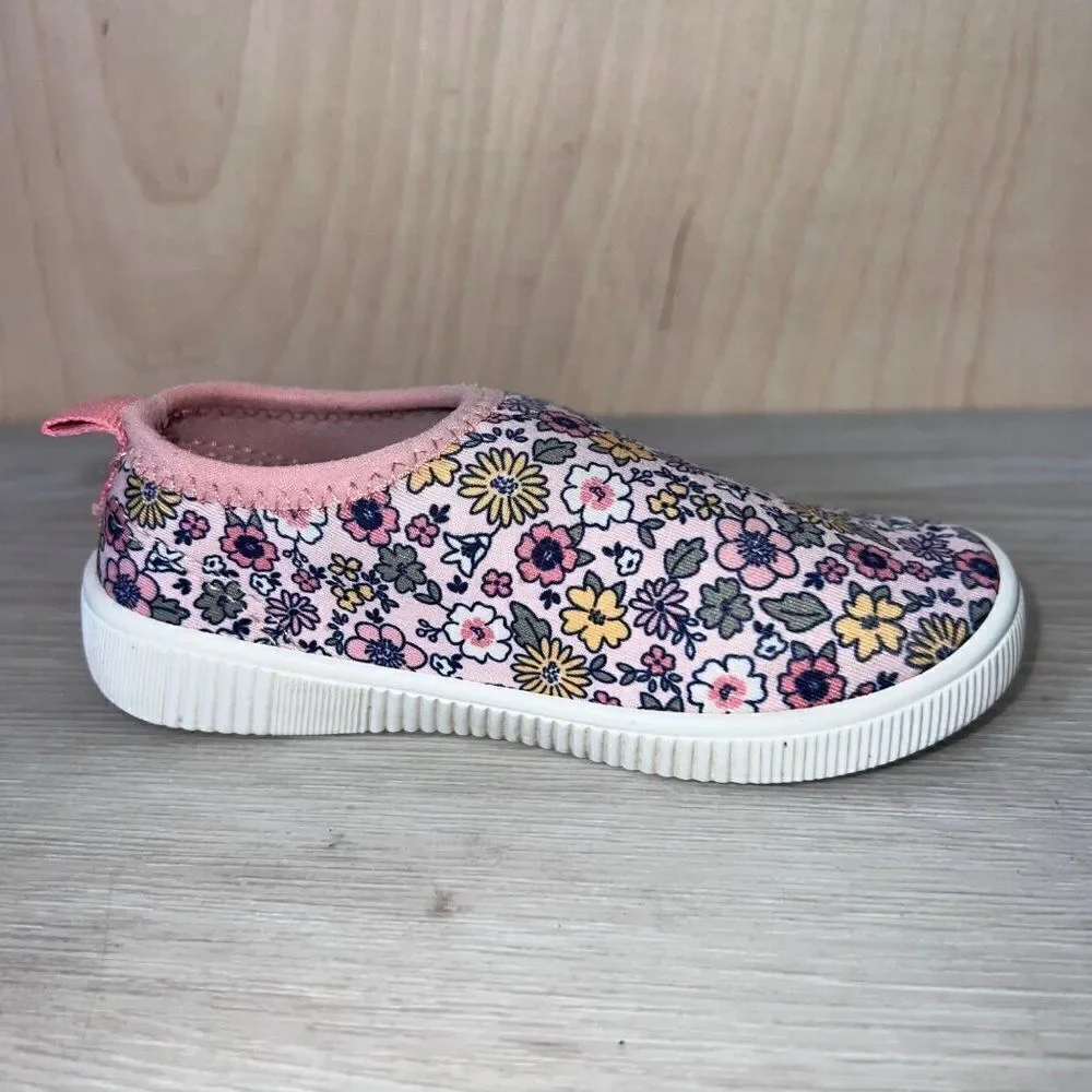 Simple Joys by Carters Kimmie Kaia Aqua Shoes Pink‎ Floral Toddler 7M